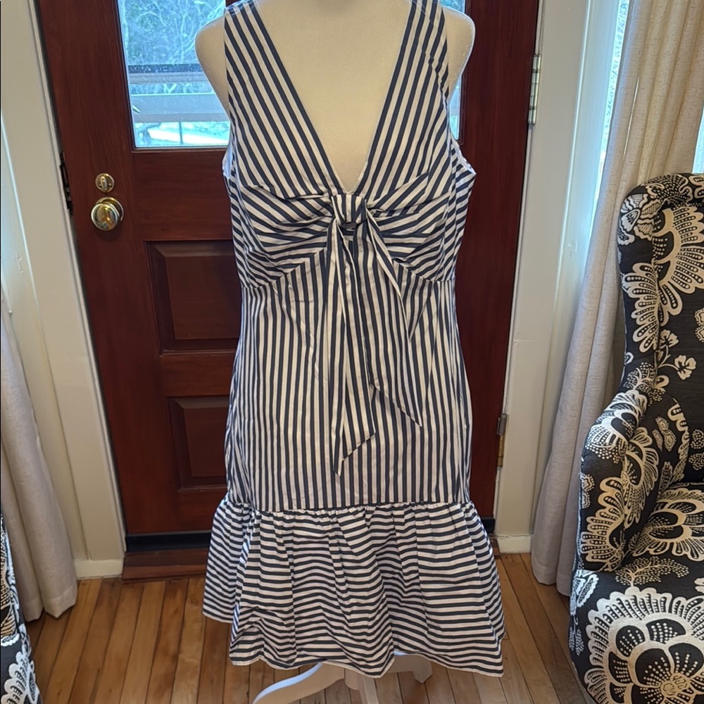 Ralph Lauren Striped Navy and White Sleeveless Dress